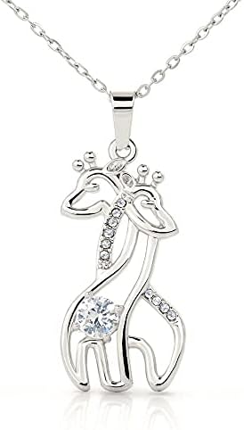 Nakit za poruke, ručno rađena ogrlica - personalizirani poklon žirafe, majka mladenke poklon od kćeri majke mladenke iz mladenke,