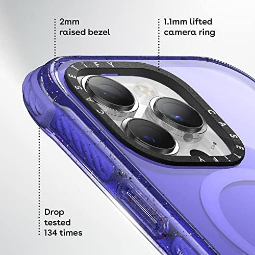 Caseteify Ultra Impact iPhone 14 Pro Max CASE [5x testiran sa dvostrukom ocjenom / 11,5ft pad zaštite / kompatibilne sa magsafe] - naljepnica za voće - sjajna crna