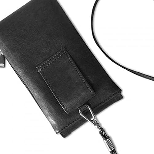 China Cvjetni pupoljak Art Okrugli uzorak Telefon novčanik torbica Viseća mobilna torbica Crni džep