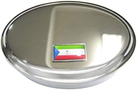 Tanka obručena republika Ekvatorijalna Gvineja zastava OVAL TRIKET kutija za nakit