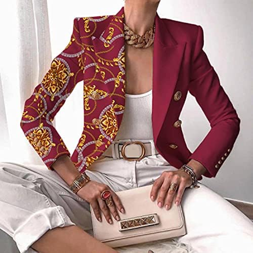 Ženska cvjetna jakna za blejzer za ženske ležerne bluže radne kancelarije Otvori prednju jaknu odijelo odjeća