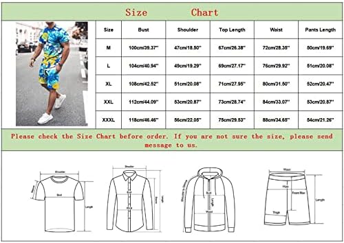 HSSDH MENS kratki setovi 2 komada odjeća, muški lično sportski set kratkih rukava i kratke hlače Ležerne prilike 2 komada odjeća