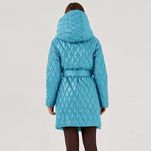 Xiaojmake ženske ženske jakne s dugim dijamantnim pamučnim jakni prekriveni duljina koljena puffer kaput topli zimski asimetrični
