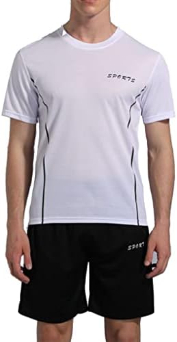 Hansber muški nogometni nogometni dres sa aktivnim kratkim hlačama Set 2 komada ljetne trenerke sportske opreme