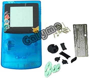 Hot Plastic Transprent plava boja stanovanja ograničena Pokemon obrazac dugmad Fit Za Game Boy boja GBC Shell Cover Case
