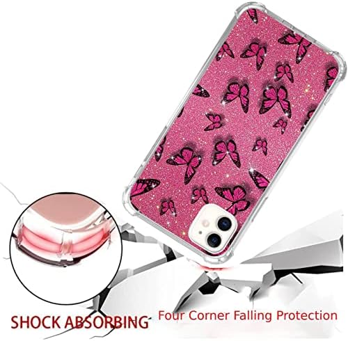Estetika ružičastih leptir telefona Kompatibilan sa iPhone 11, Trendi ružičasti leptir futrola za djevojčice Muškarci, jedinstveni