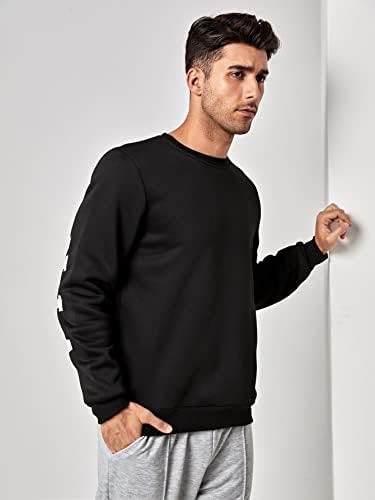 GORGLITTER muški pismo grafički dukserica s kapuljačom dugih rukava pulover za ramena