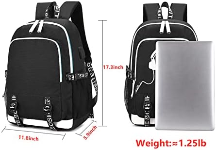 GENGX deca Student Messi Bookbag PSG školski ruksak sa USB priključkom za punjenje-Casual putni ruksak za Van, putovanja