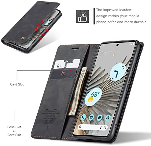 CaseMe za Google Pixel 7 Pro novčanik slučaj, meka PU Koža Flip Case Magnetic Stand Flip zaštitni poklopac kožna torbica sa ID & kreditna