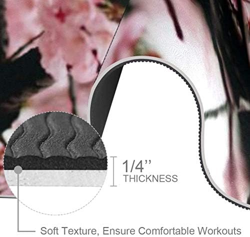 meikadianzishangwu cherry Blossoms pink Thick Non Slip Vježba & amp; fitnes 1/4 yoga mat za Yoga Pilates & amp; fitnes vježbe na podu
