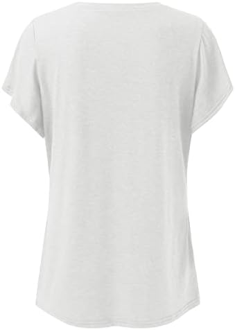 Ženski vrhovi plus veličine Ljetni trendi kratkog rukava s kratkim rukavima s prugastim majicama Slaba slatka Dressy Bluzes majica