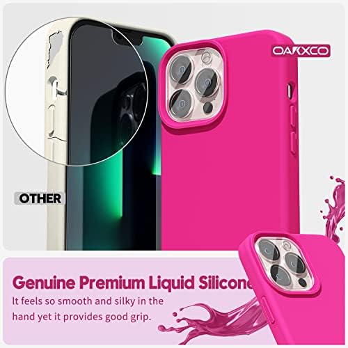 Oaxkco iPhone 13 pro max Case Silicone sa zaštitnikom zaslona, ​​za žensku djevojku Slatka zaštitna futrola sa poklopcem kamere, tanak