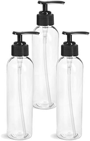 Grand Parfums Prazne 4 oz OZ čiste plastične boce sa pumpama sa sapunom s bijelim losionskim pumpama, za gel, sapun, šampon, losion