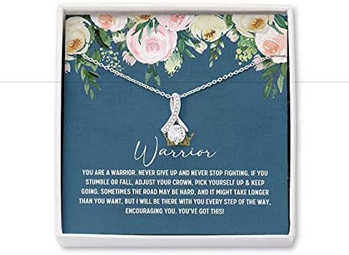 Imate ogrlicu od ratnika za rak koji preživljava rak, uzdižući poklon za oporavak, jaki ste poklon, imate ove stilove ogrlice na rođendan,