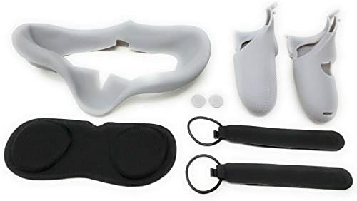 TNE dodaci Komplet za paket za Quest 1 VR Slušalice i kontroleri | Slušalice / slušalice, silikonski poklopac za jastuk za lice, kutiju