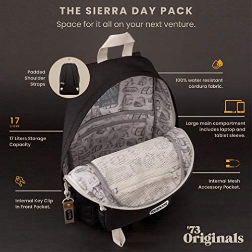 '73 Originals Sierra Day Pack od strane vanjskih proizvoda | Ruksak za žene i muškarce | Škola + putni ruksak sa laptopom rukavom
