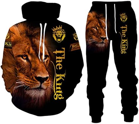 Kralj lavova jesen zima 3D štampani muški džemper s kapuljačom muške sportske trenerke duge rukave