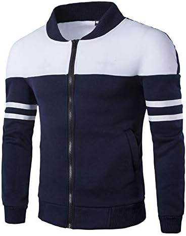 XXBR jakne sa patentnim zatvaračem za muške, pad boja blok patchwork windbreaker lagana vježba sportski casual dukseri