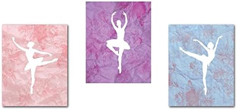 Ballerina Decor 08x10 inčni print, baletna plesačica, balerina silueta, zidno umetnicke otiske, dečije dekor sobe, rodni neutralni