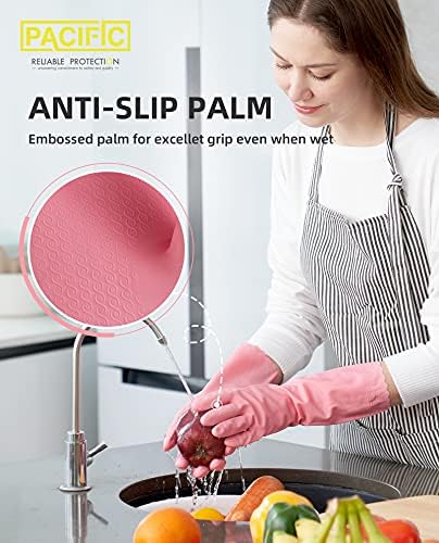 Pacific PPE rukavice za čišćenje posuđa za pranje posuđa, kuhinjske rukavice za višekratnu upotrebu, neklizajuće, srednje