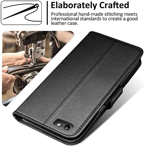 USLAI za iPhone SE 2022 Case, iPhone 7/8/SE 2020 Case [Exquisite Craftsmanship] [RFID Blocking] Visokokvalitetna kožna torbica za