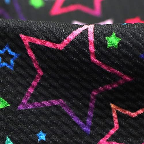 David Angie Colorful Star Printed Bullet teksturirana Liverpool tkanina 4-smjerna rastezljiva Spandex pletena tkanina pored dvorišta