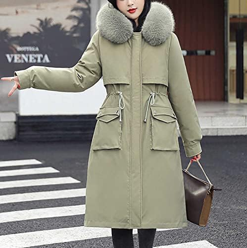 Ženske prekrivene lagane jakne modne zimske tanke midredne duljine zadebljanje toplog pamučnog jakna