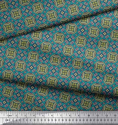 Soimoi pamučni dres tkanina geometrijski & amp; Mandala Kaleidoskop Print Fabric by Yard 58 inch Wide