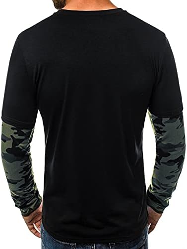 Xiloccer ugradene košulje za muškarce okrugla vrat majica Muške prevelike duksere Slim Fit dugih rukava Kompresijska košulja MENS