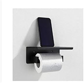 Xjjzs Chrome polirani crni četkani nehrđajući čelik WC držač za toaletni papir TOP MJESTO STVARI PLATFORM