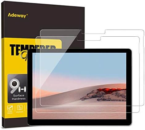Adeway [2 Pack] Microsoft Surface Go 3/2/1 zaštitnik ekrana, kaljeno staklo/Ultra osetljivo, 9h tvrdoća, kompatibilna za Surface Go