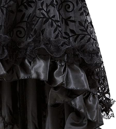 Ženska Vintage Steampunk Gotička suknja visokog struka Retro mrežasta Midi suknja A-linije Visoka Niska lepršava suknja od Poruba