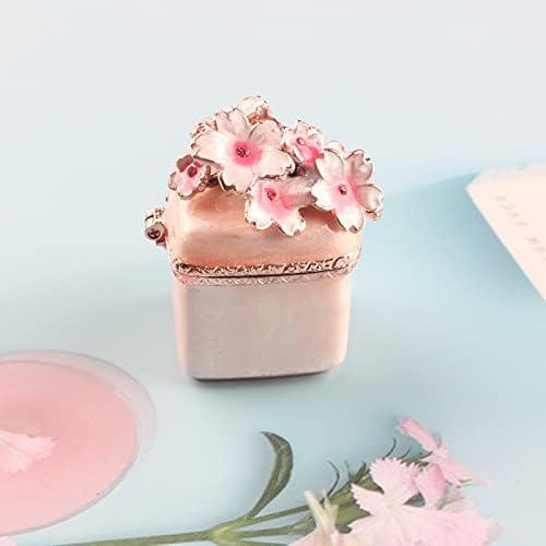 Xinkulas Slatka Mini Cherry Blossoms Dekorativna Sitnica Kutija Za Nakit Prsten Ogrlica Torbica Za Uspomenu