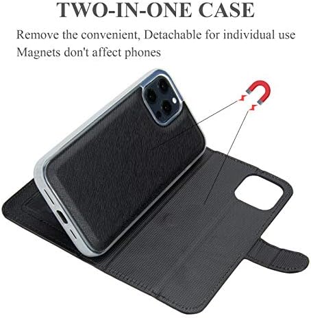 Chanroy kompatibilan sa iPhone 12 Pro Max kožna novčanik knjiga Flip Cover Case sa magnetnim zatvaranje i postolje funkcija kartica