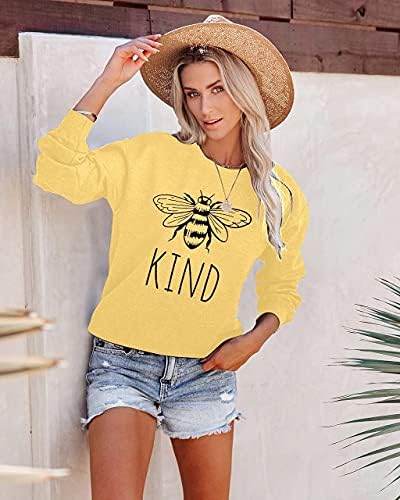 Pčelinje vrste majice bile ljubazne duksere žene smiješne inspirativne lagane bluze za majice s dugim rukavima blagoslovljen pulover