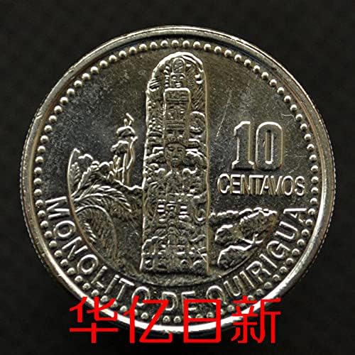 Gvatemala Coin 10 bodova 2008 km277.6 Shenzhuang Južnoameričke strane kovanice