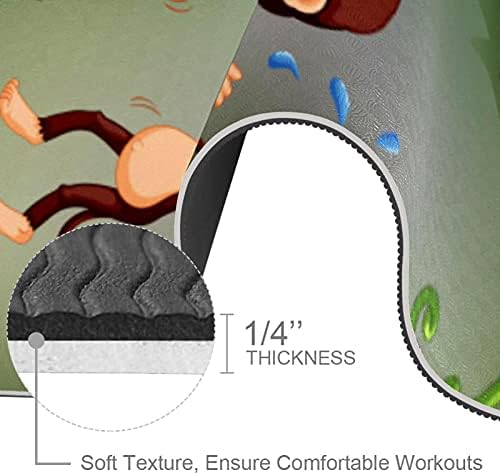 Siebzeh Monkey Animal Premium Thick Yoga Mat Eco Friendly Rubber Health & amp; fitnes Non Slip Mat za sve vrste vježbe joge i pilatesa