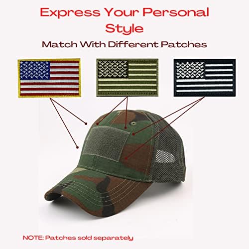 JupiterGear taktički Patch šešir u vojnom stilu sa podesivim remenom /prozračan & amp; Unisex