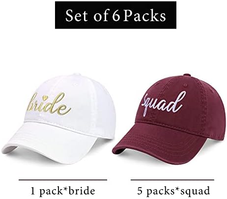 PartyGifts & amp;beyond djeveruša Bejzbol šešir, 6packs Bachelorette Party šešir, mlada Squad šešir za vjenčanje poklon