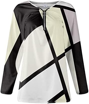 Ženska tanka fit modna dukserica Print V izrez Pulover Fleece Plus majice Svakodnevni džemper vrhovi bluze