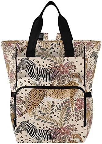 Ruksak za torbu za pelene za torbe za promjenu od pelene za bebe multifunction cheetah zebra putni ruksak