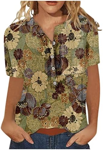Ženska ljetna jesen bluza kratka rukava odjeća za odjeću CREWNECK sputa do dolje u donji lounge bluza majica za dame az az