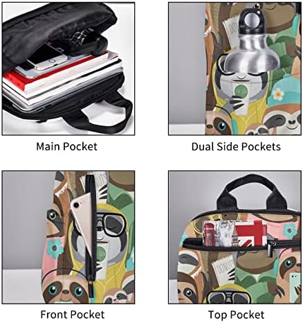 ECVCDAIS Slatka Slow Family Backpad 14.7 inča Lagani, poslovni prijenosni ravni ruksak Travel Pješački dan Daypack poklon za muškarce Žene