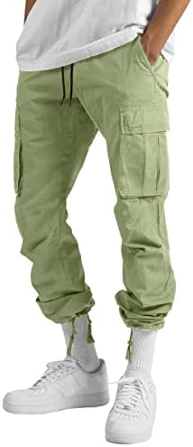 Miashui radne pantalone Regular Fit Mens Casual struk Boja sportski šešir Multi tkani džepni nožni konopac čvrste pantalone ulica