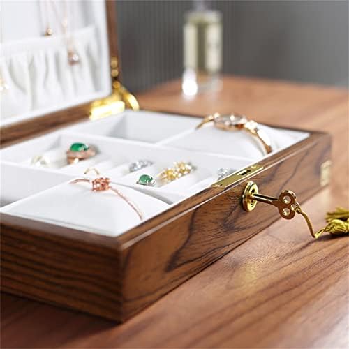 LIRUXUN kutija za odlaganje oraha kutija za odlaganje sa bravom kutija za nakit Watch skladište nakit prsten Retro