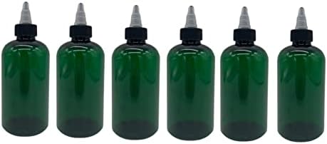 Prirodne farme 8 oz Green Boston BPA Besplatne boce - 6 komada za prazne posude za ponovno punjenje - esencijalna ulja - aromaterapija
