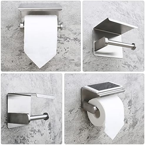 CABILOCK Metalne police za zidne police 2pcs nehrđajući čelik WC WC Držač za papir WC PAPIR STAND TOAL WC Držač papira za papir sa