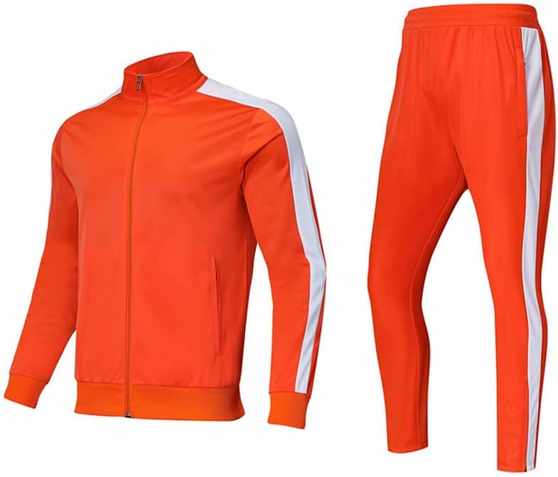 KISSQIQI muška trenerka 2 komada modna odjeća trenerka sa punim patentnim zatvaračem Casual Stripe sportska jakna i pantalone set za trčanje