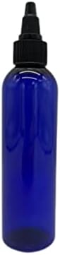 4 oz plave kosmo plastične boce -12 Pakovanje prazno ponovno punjenje boca - BPA besplatno - esencijalna ulja - aromaterapija | Crna