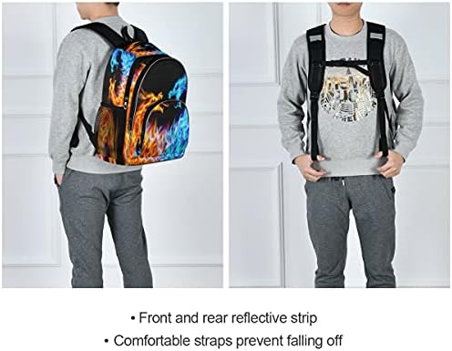 Vatre Dragonschool Book za studente Tinejdžeri Djevojke dječaci, ruksak izdržljive školske torbe ruksak za prijenosna torba za bagere